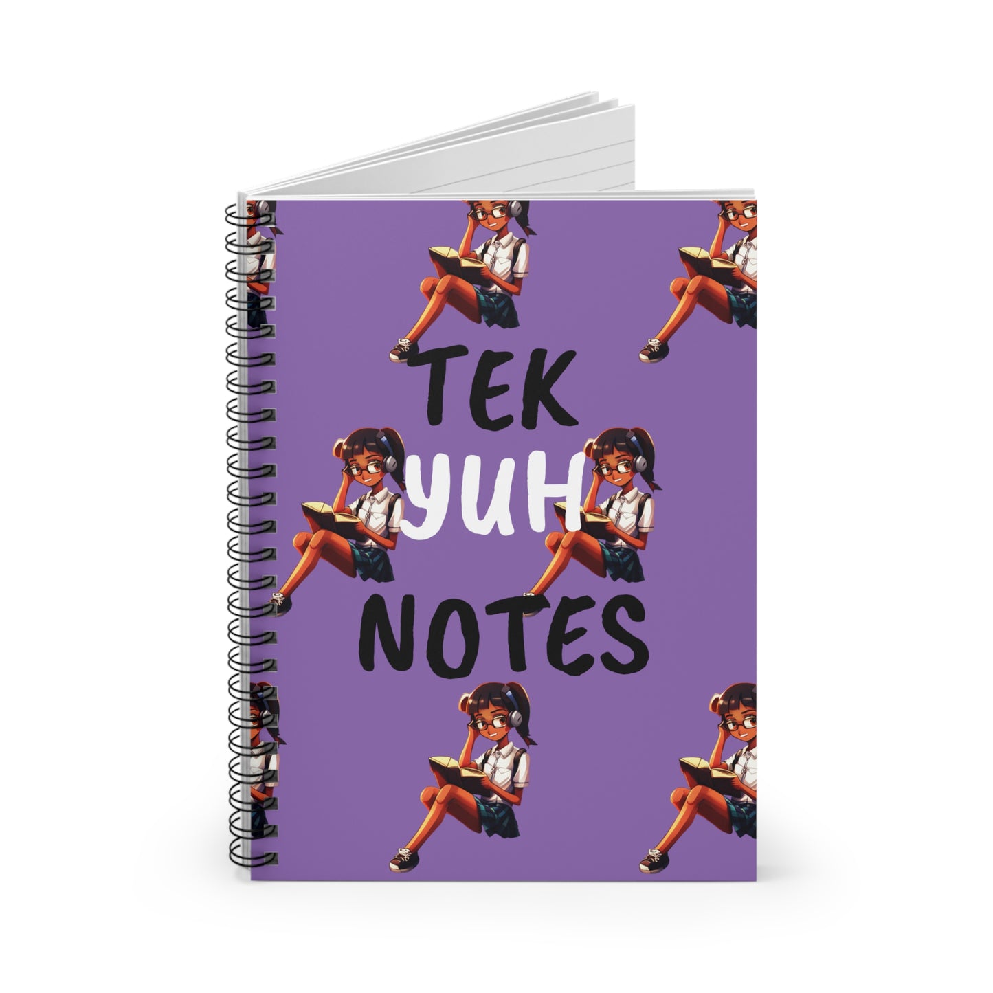 Purple Spiral Notebook - Ruled Line