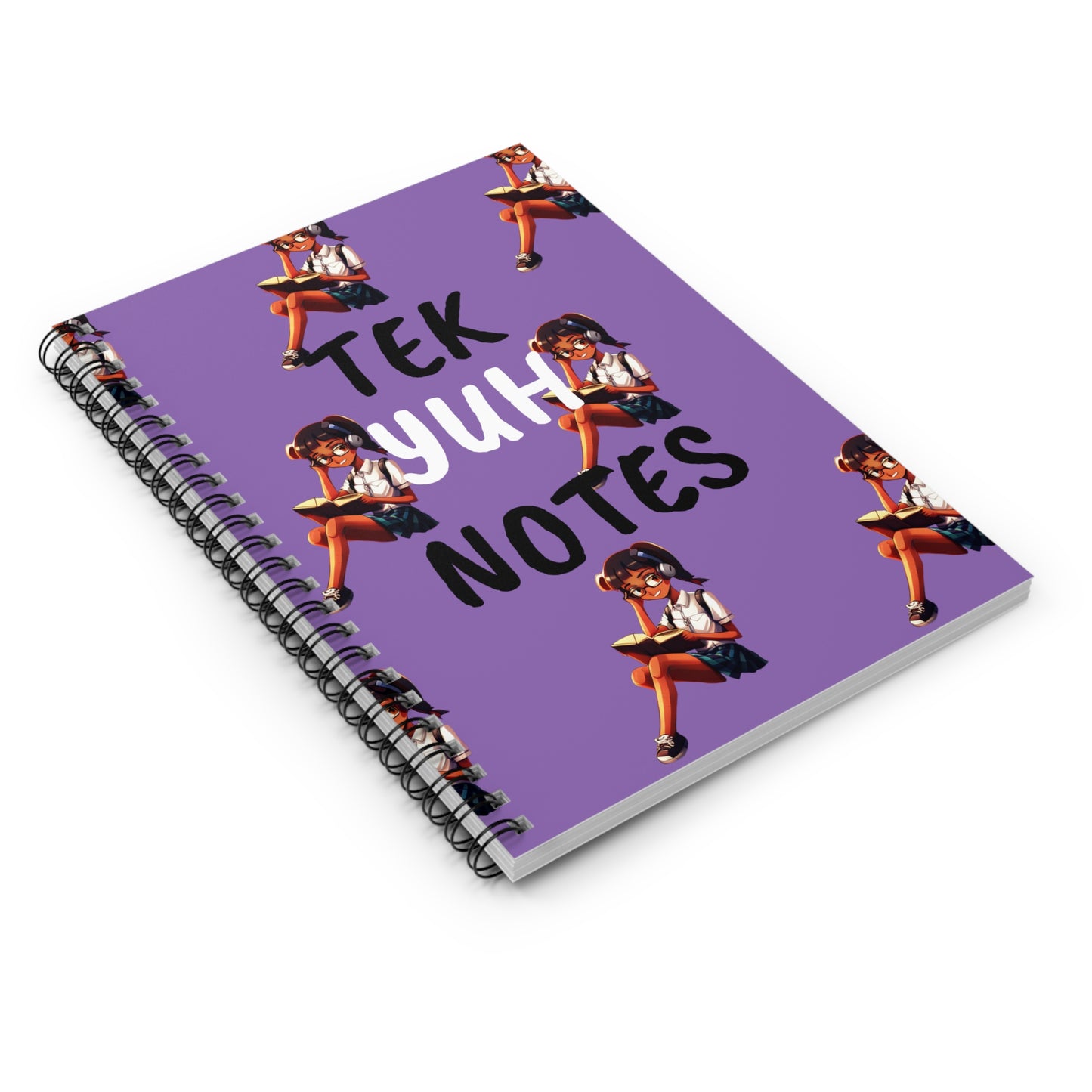 Purple Spiral Notebook - Ruled Line