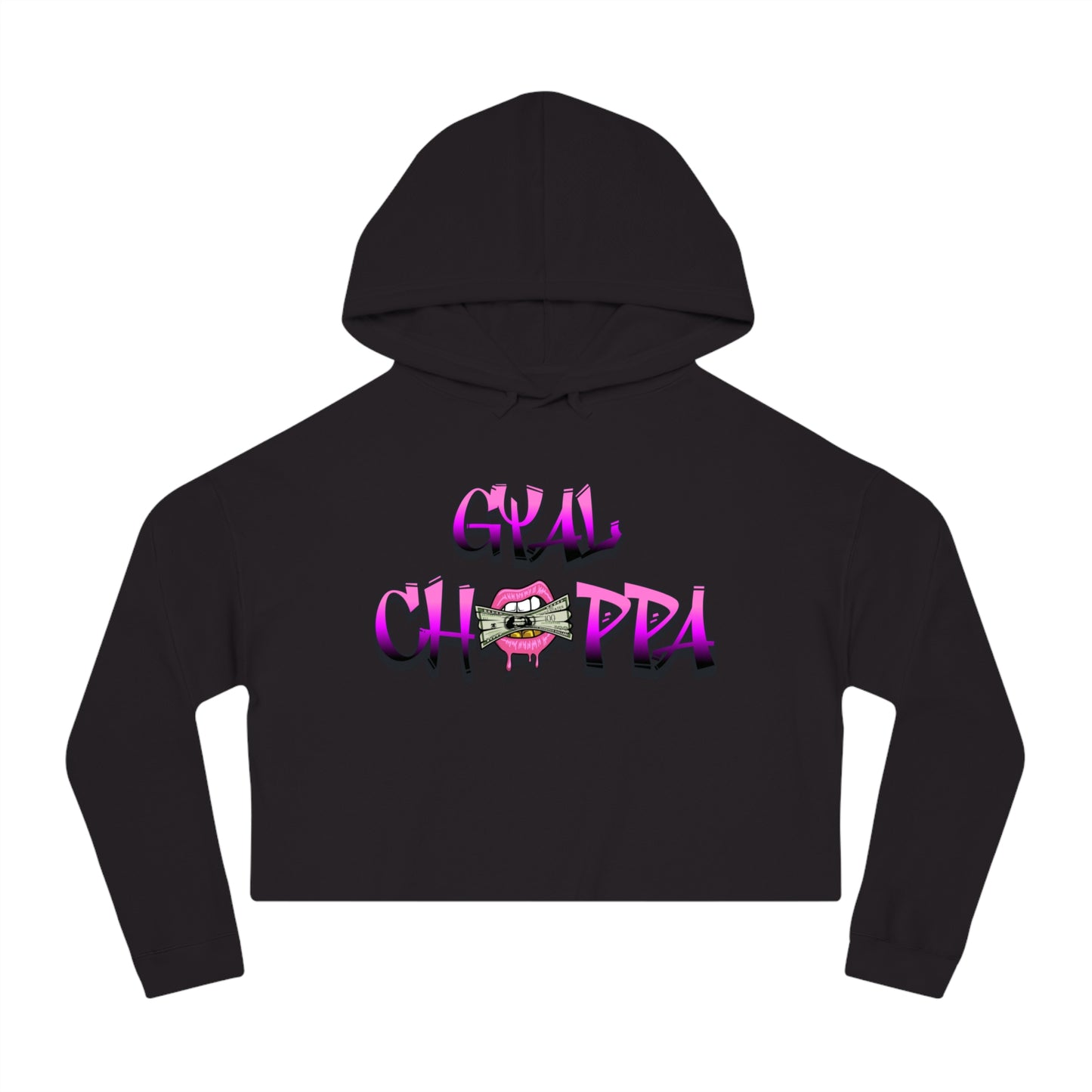 Women’s Cropped "GYLCHPPA"Hooded Sweatshirt