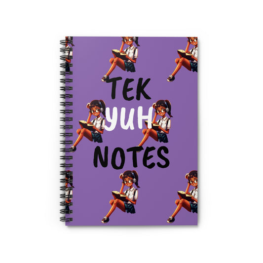 Purple Spiral Notebook - Ruled Line