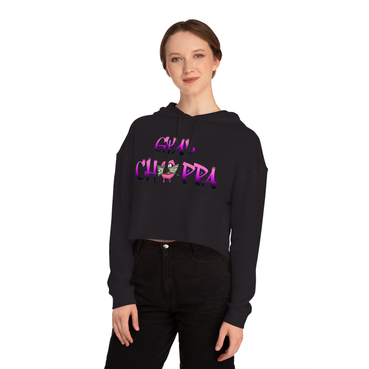 Women’s Cropped "GYLCHPPA"Hooded Sweatshirt