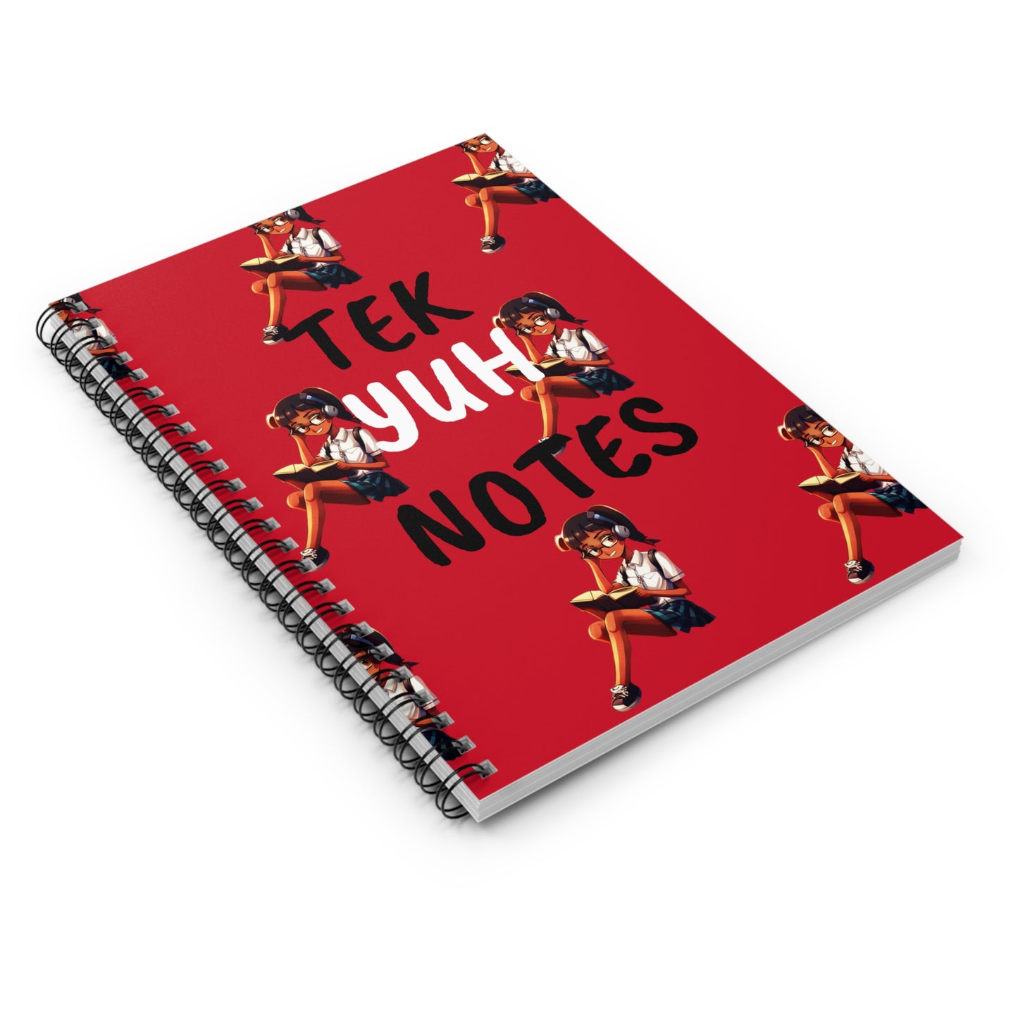 Red Spiral Notebook - Ruled Line