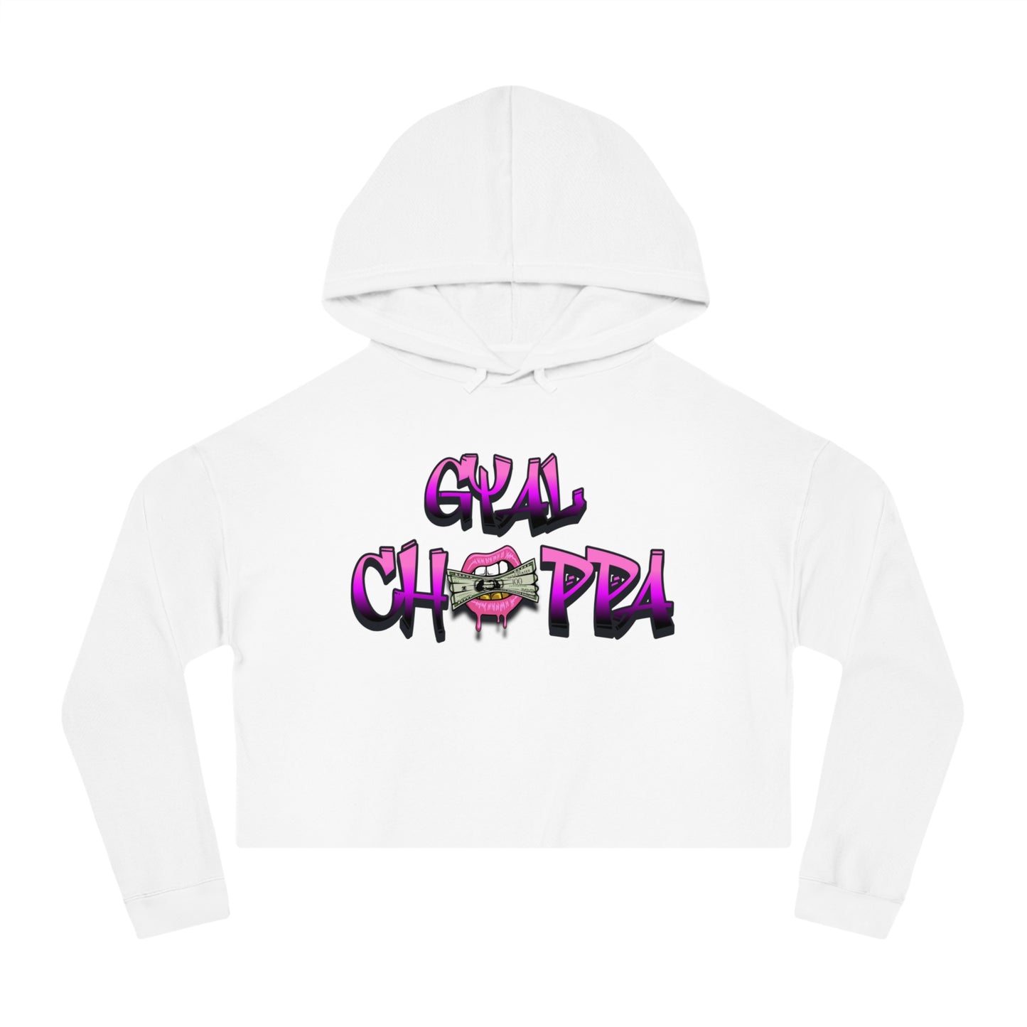 Women’s Cropped "GYLCHPPA"Hooded Sweatshirt